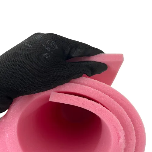 1/2" Pink High Density Sew Foam With Tricot Backing - (ROLL 16 YARDS)