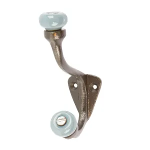 30mm x 105mm Grey Ceramic Ball Hat & Coat Hook - By Hammer & Tongs