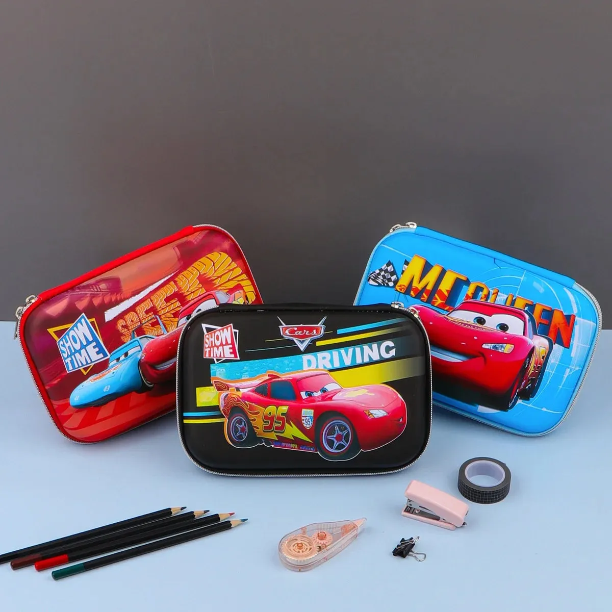 3D McQueen Embossed Pencil Pouch