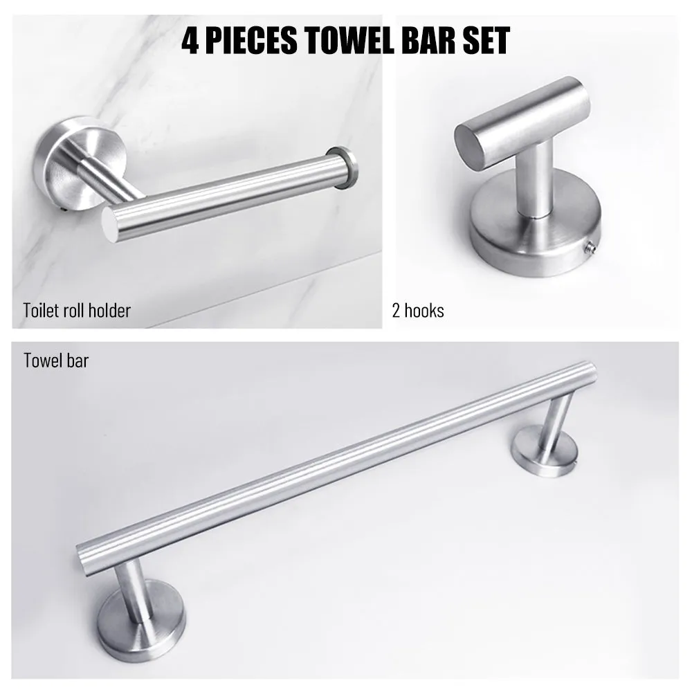 4 Pieces Bathroom Hardware Accessories Set