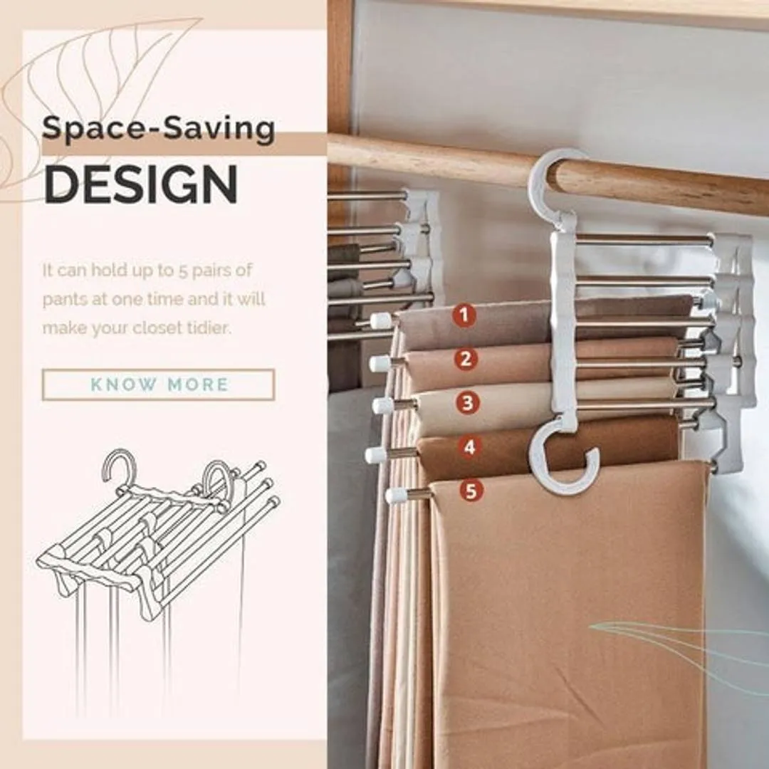 5-In-1 Foldable Hanger Organizer