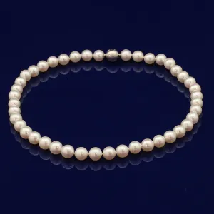 8.5-9mm Akoya Pearl Necklace with Diamond Vario Clasp