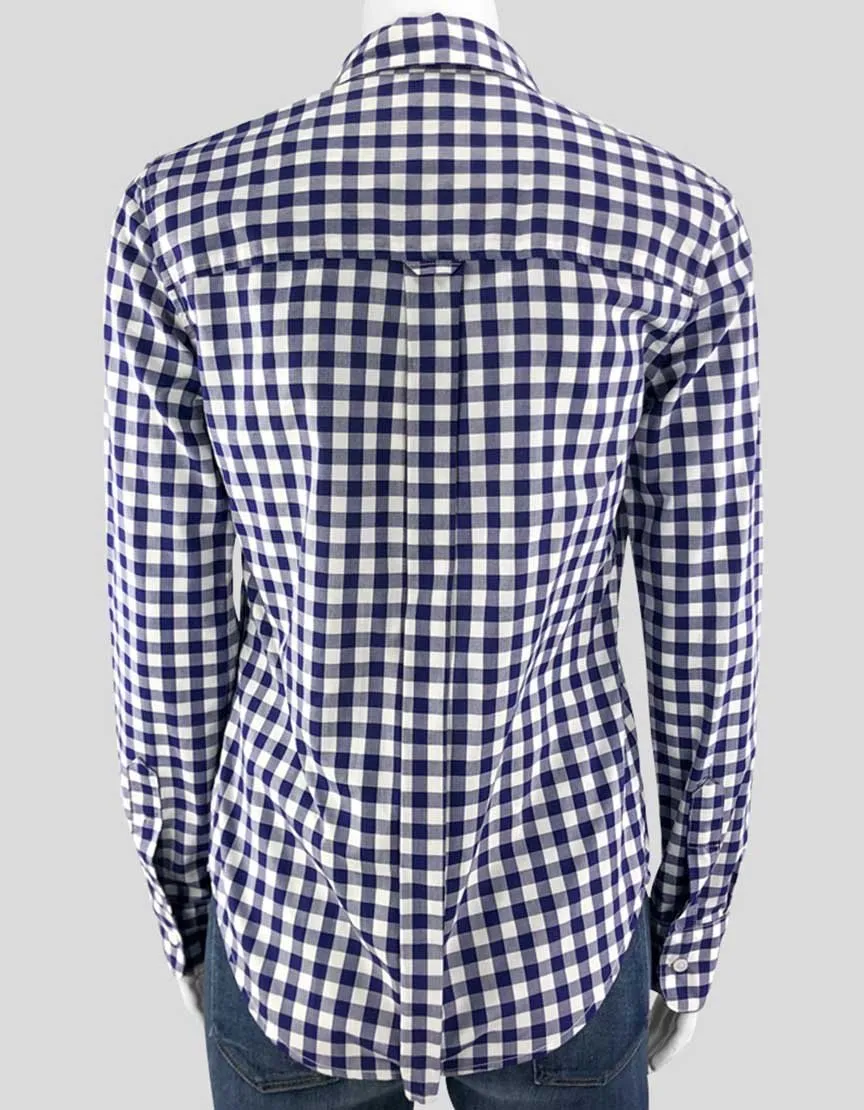 Band Of Outsiders Blue White Plaid Button Down