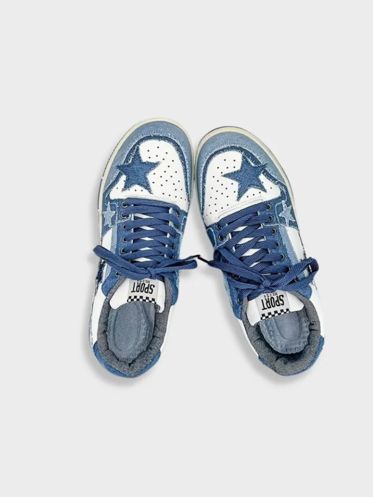 Blue Denim Star Dunks