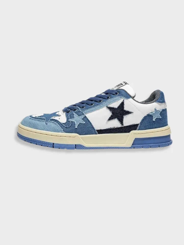 Blue Denim Star Dunks