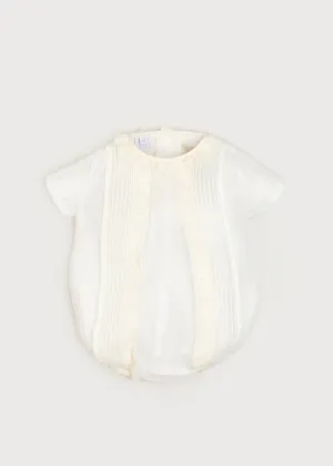 Cap Sleeve Lace Detail Romper in Ivory (3mths-2yrs)