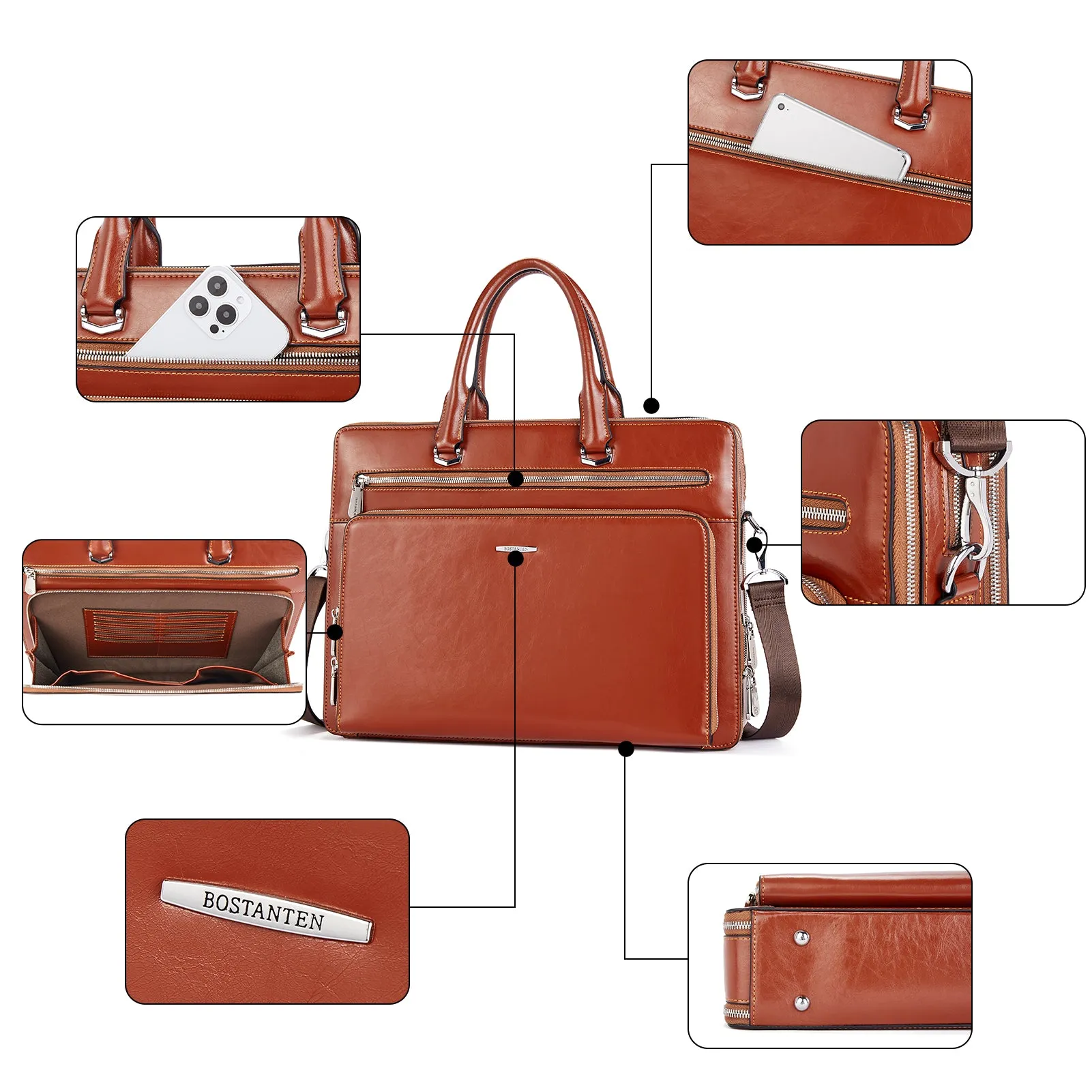 Carol 15.6 Inch Laptop Briefcase — Business Trips