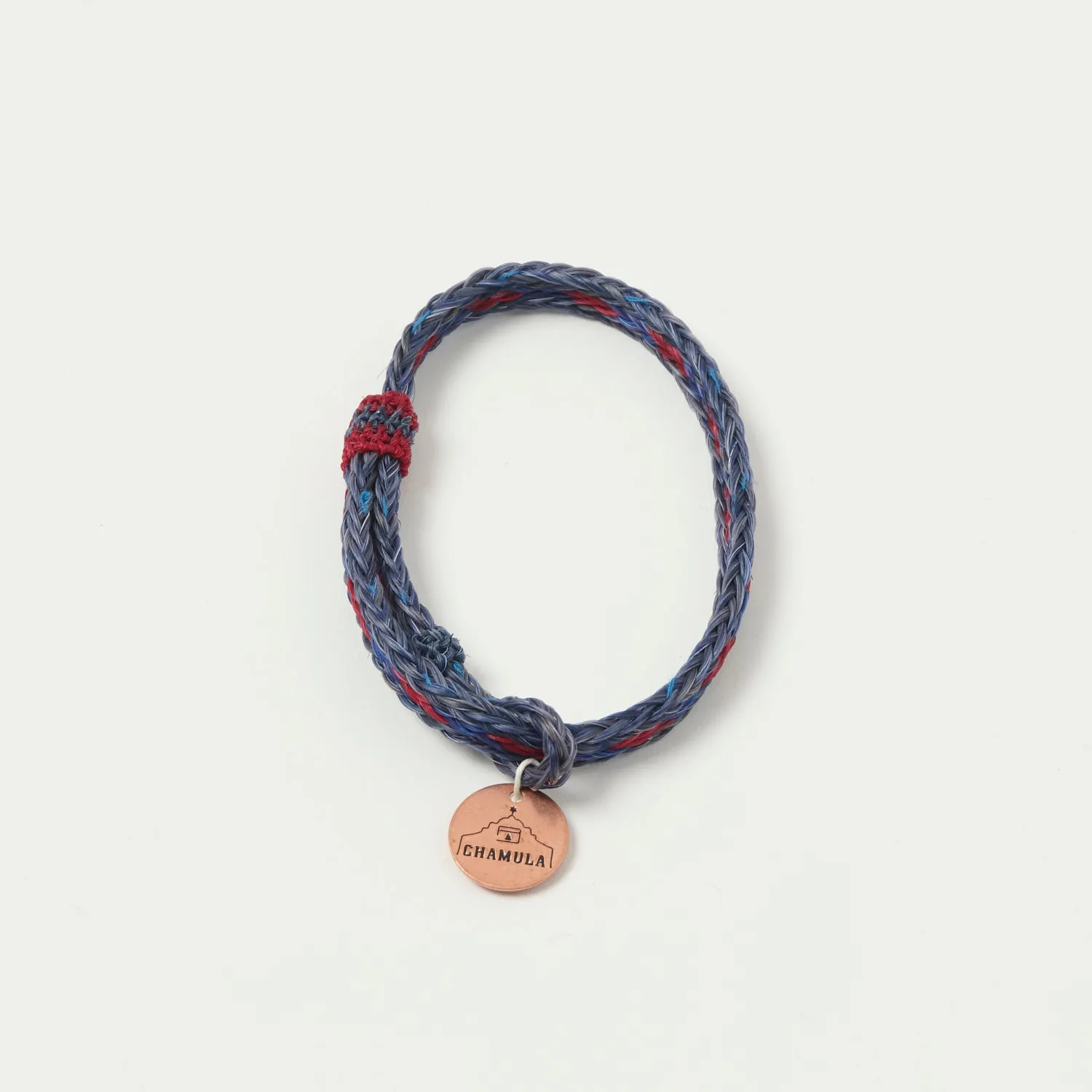 Chamula Braided Horsehair Bracelet - Blue/Red