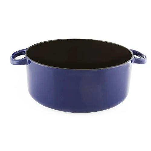 Chantal Enameled Cast Iron Cookware, 7 quart Dutch Oven, Cobalt Blue