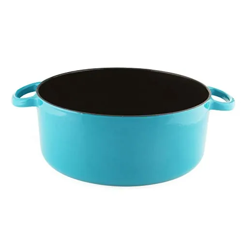 Chantal Enameled Cast Iron Cookware, 7 quart Dutch Oven, Sea Blue