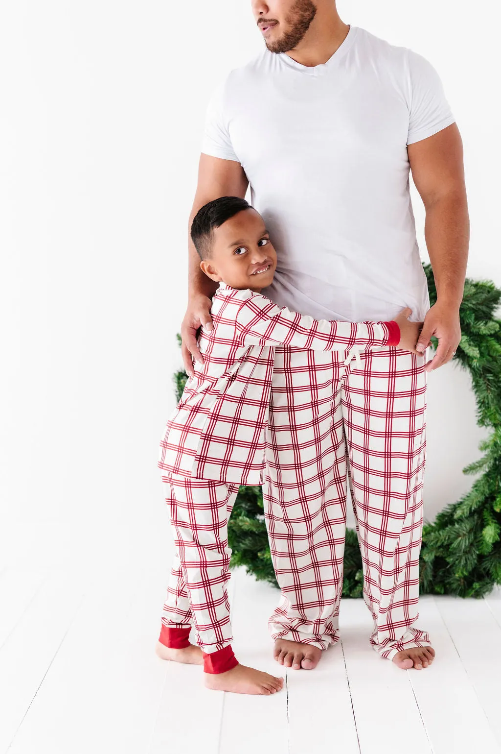 Children's Candy Cane Plaid Pajama Set