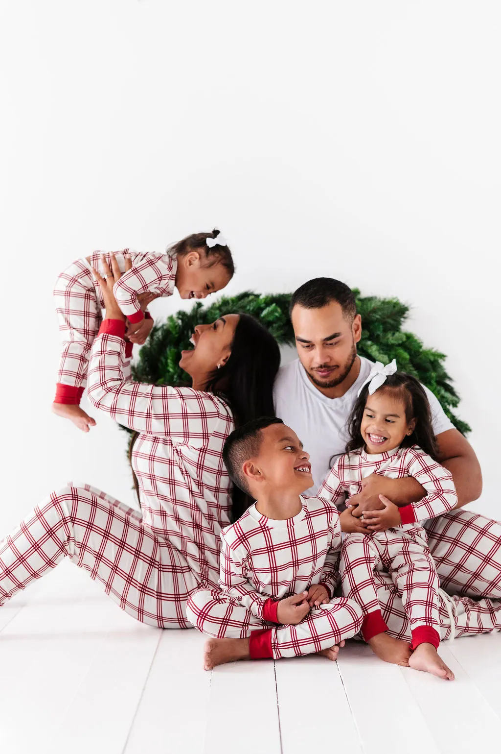 Children's Candy Cane Plaid Pajama Set