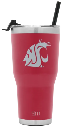 Collegiate Cruiser Tumbler with Flip Lid and Straw