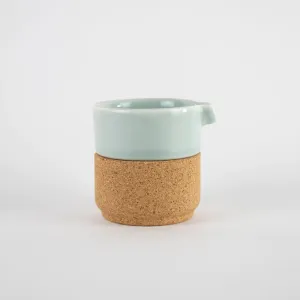 Cork and Ceramic Milk Jug, Aqua