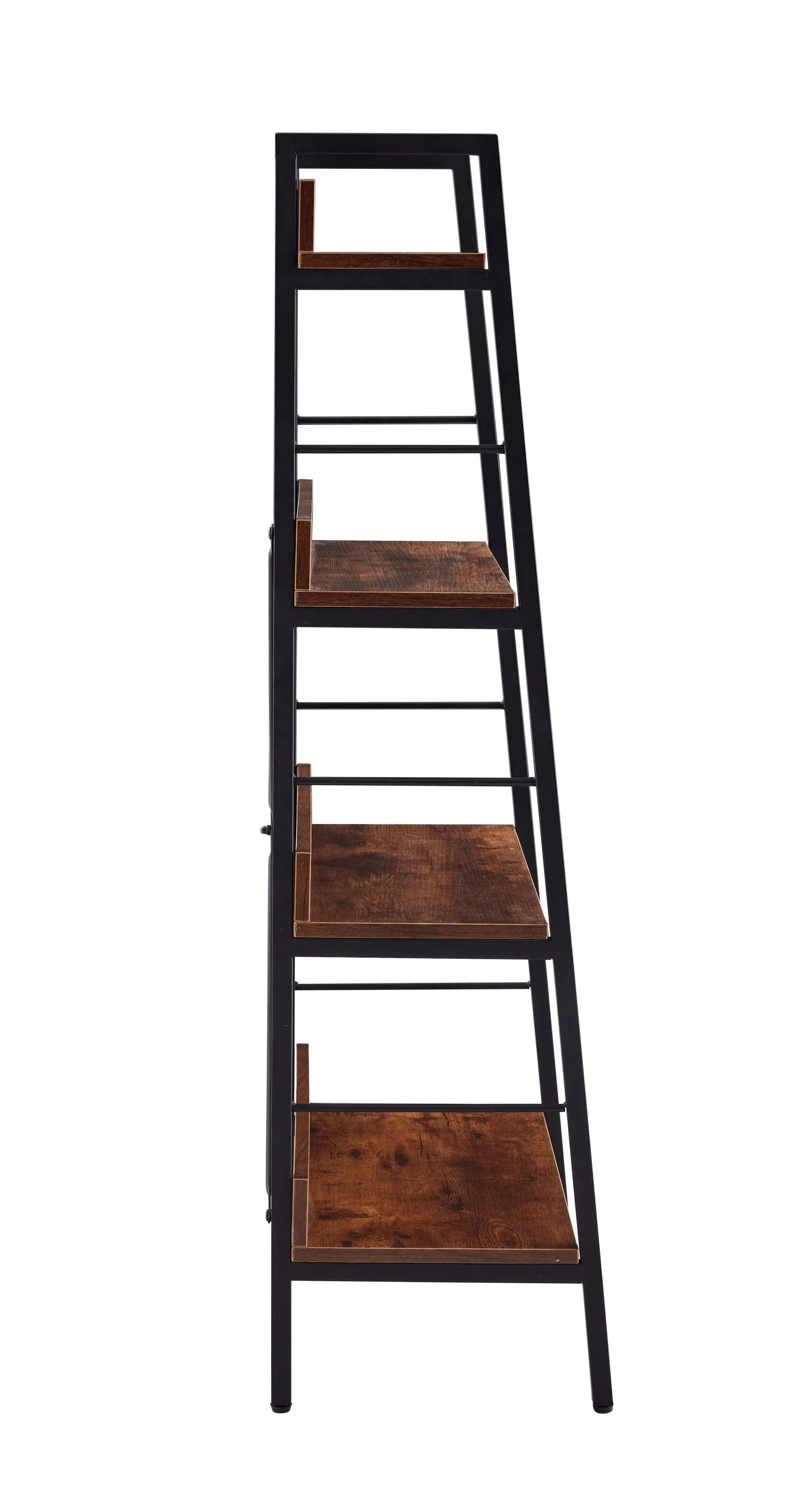 DN 4-Layer H Ladder Bookshelf, Metal Frame Storage Shelf Unit, Tigger, 1PC per Carton