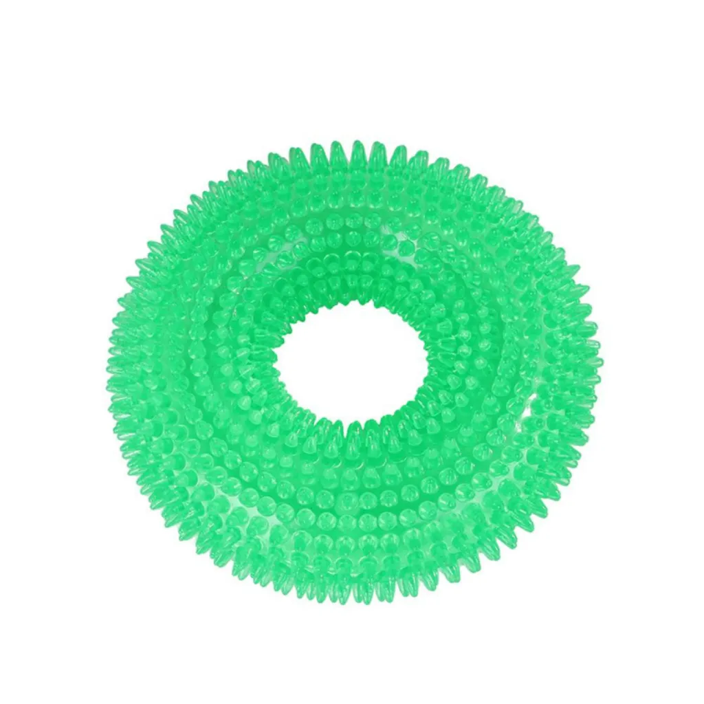 Donut Squeaky Toy - Green