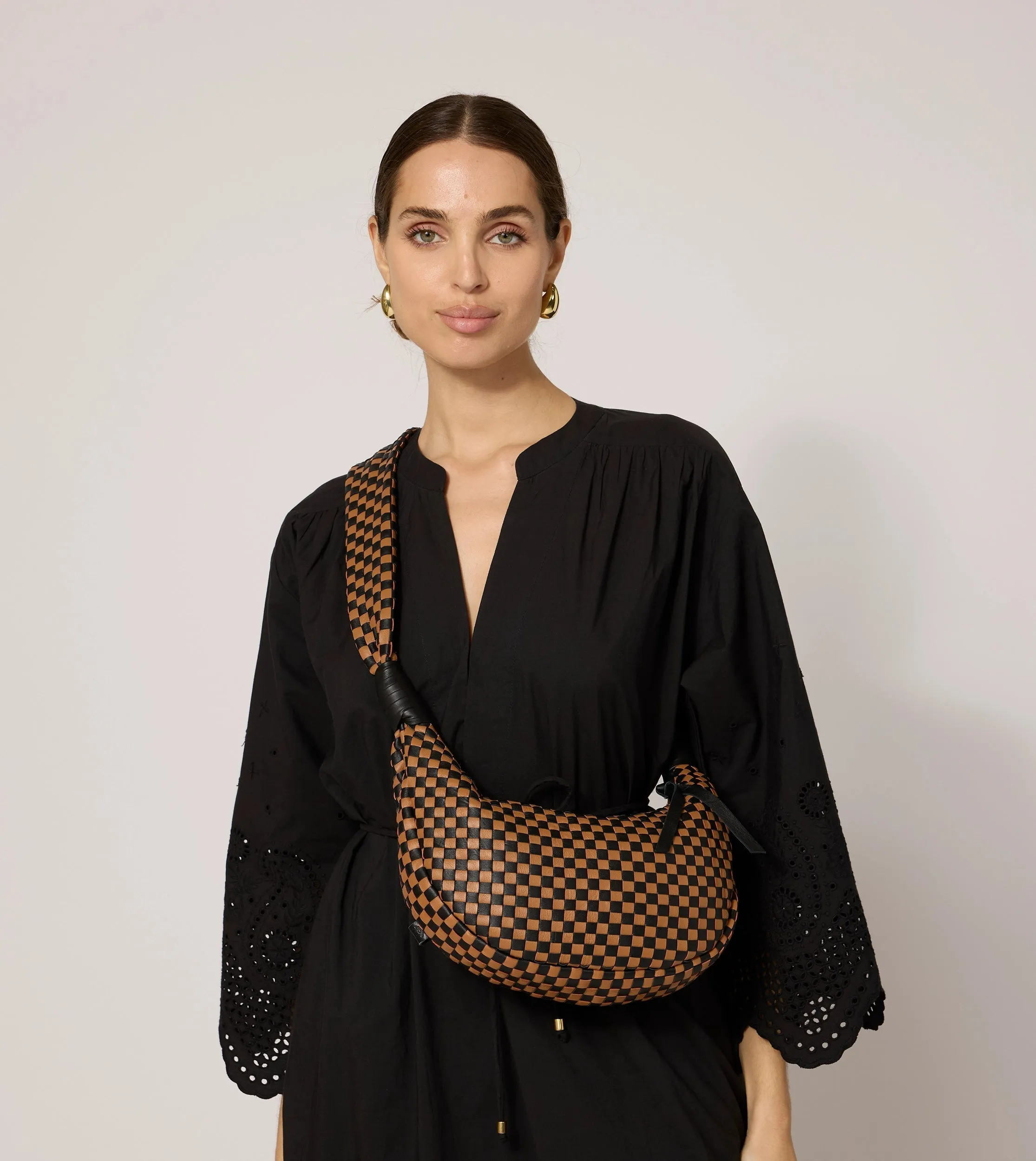 Dylan Woven Handbag | Brown Multi