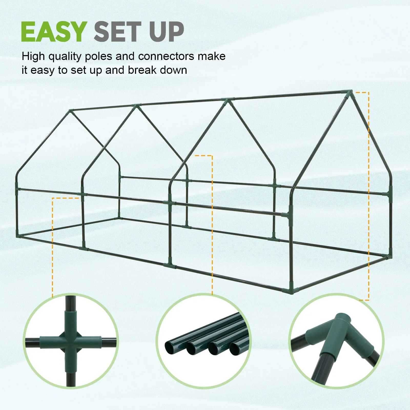 EAGLE PEAK Mini Garden Portable Greenhouse,96"x36"x36"