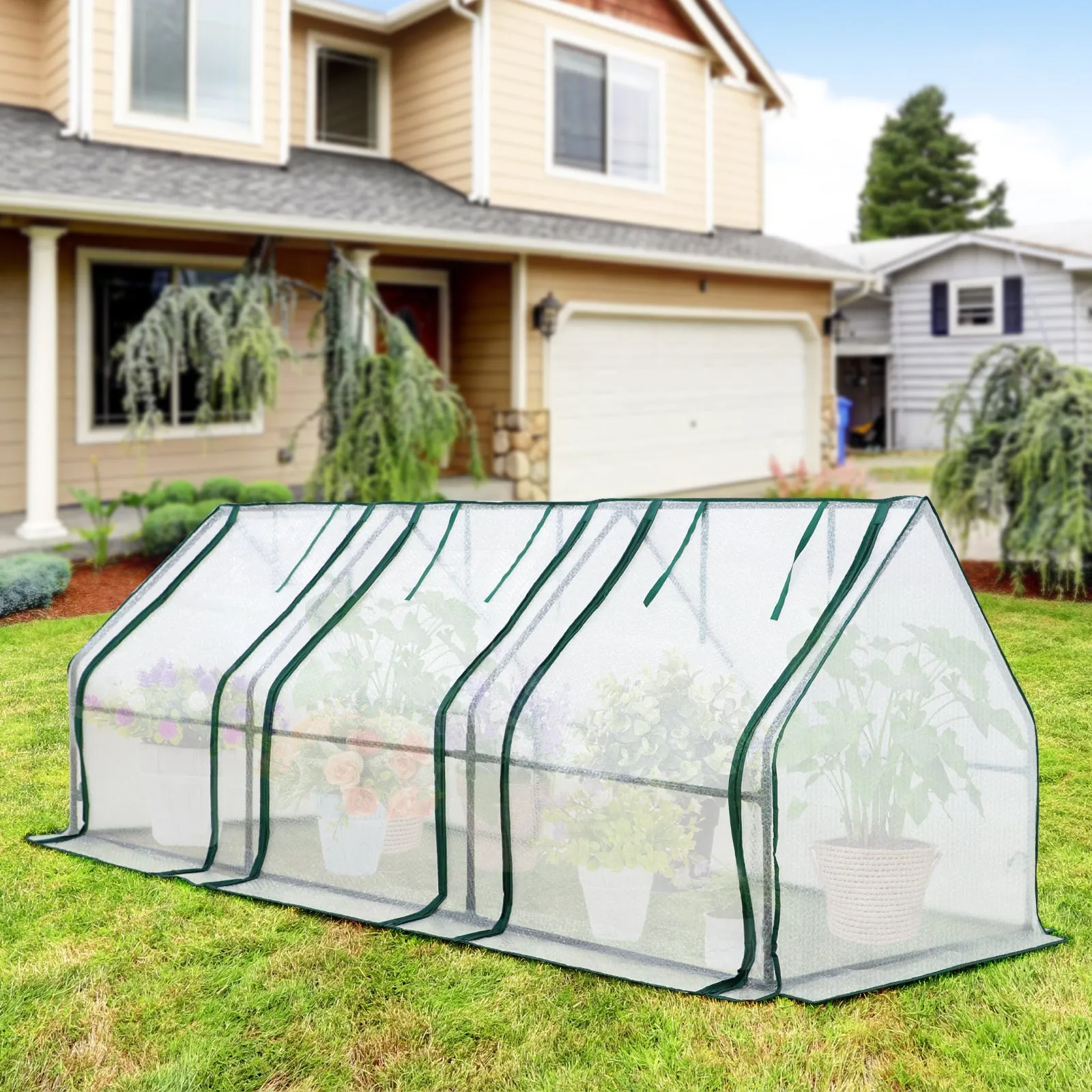 EAGLE PEAK Mini Garden Portable Greenhouse,96"x36"x36"