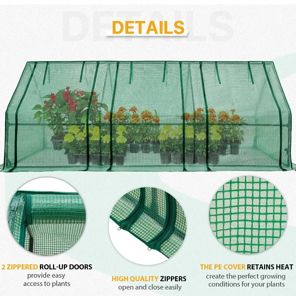 EAGLE PEAK Mini Garden Portable Greenhouse,96"x36"x36"