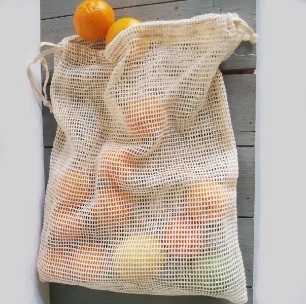 Eco-Friendly Value Cotton Net Bags (Pack of 12)