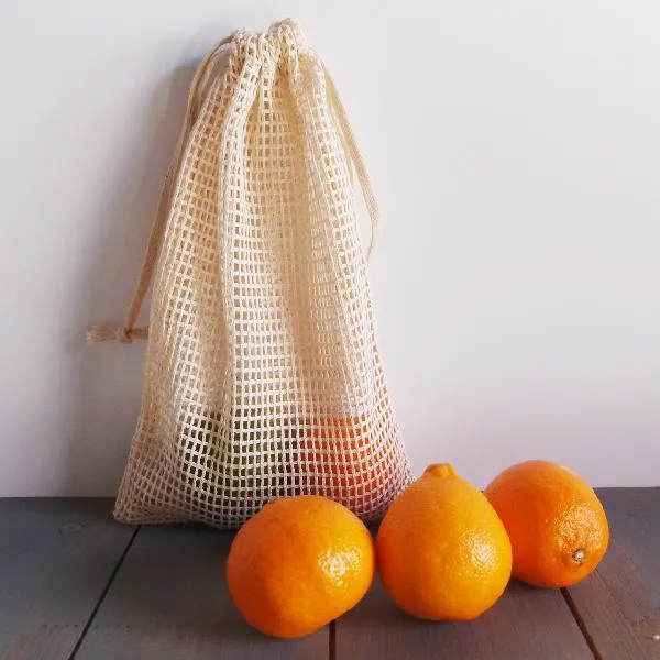 Eco-Friendly Value Cotton Net Bags (Pack of 12)