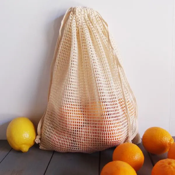 Eco-Friendly Value Cotton Net Bags (Pack of 12)