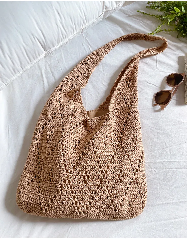 Elena Handbags Handmade Crochet Retro Style Tote Bag