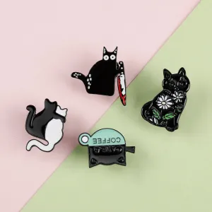 Enamel Pin - Black Cat Club