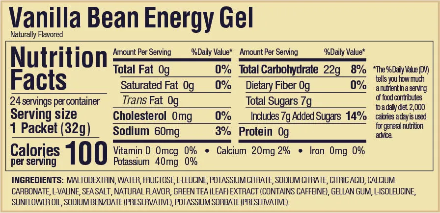 Energy Gel - Vanilla Bean