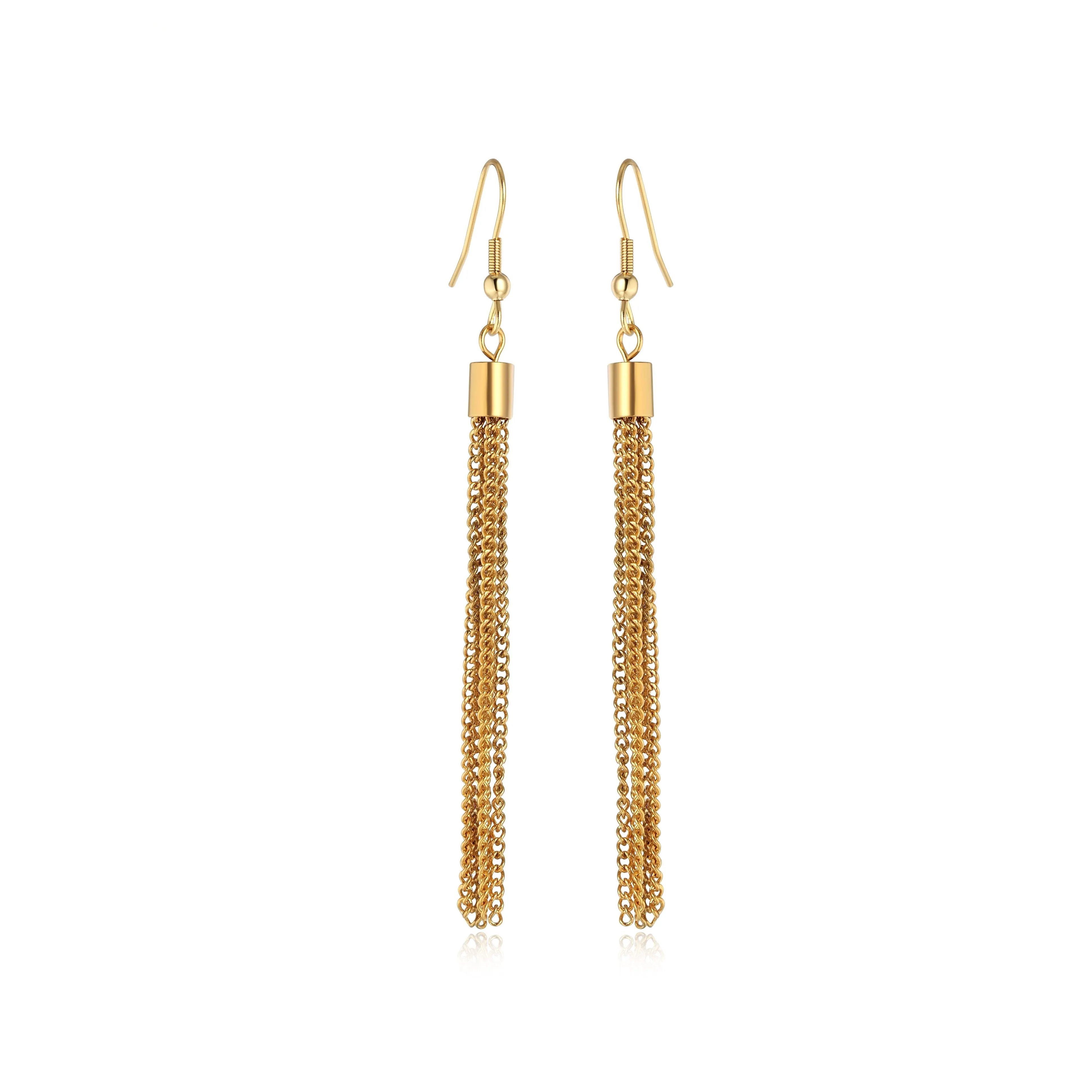 F-Hook Tassel Earrings