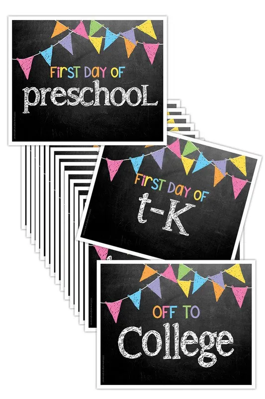 First & Last Days of School Photo Prop Signs