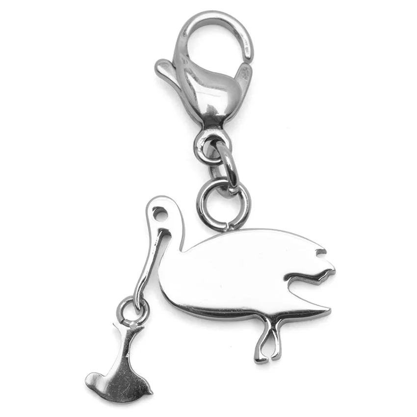 Flamingo with Lobster Lock Charm Unisex X1623