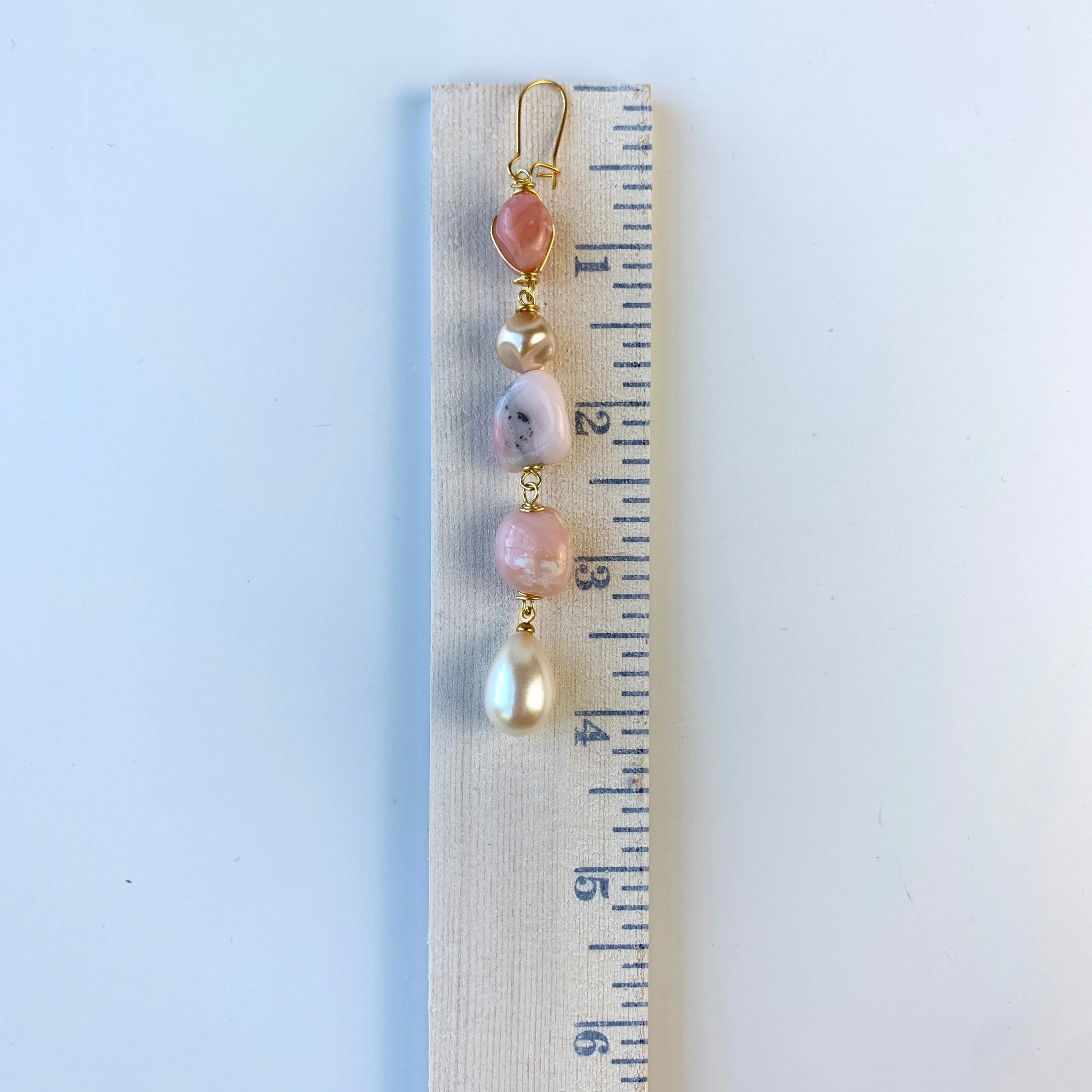 Folk Art Pearl Drop Earrings