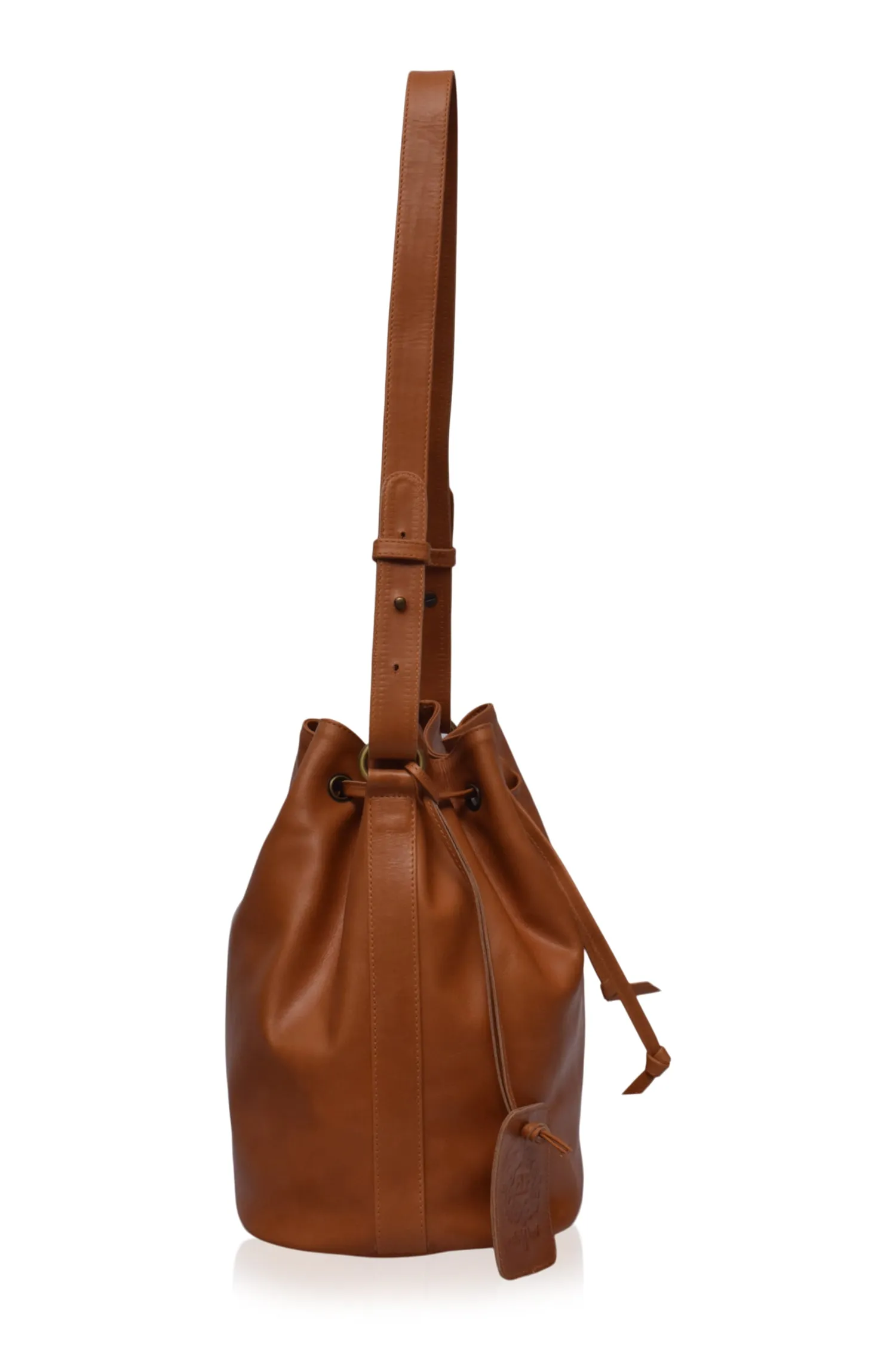 Geneva Drawstring Leather Bag