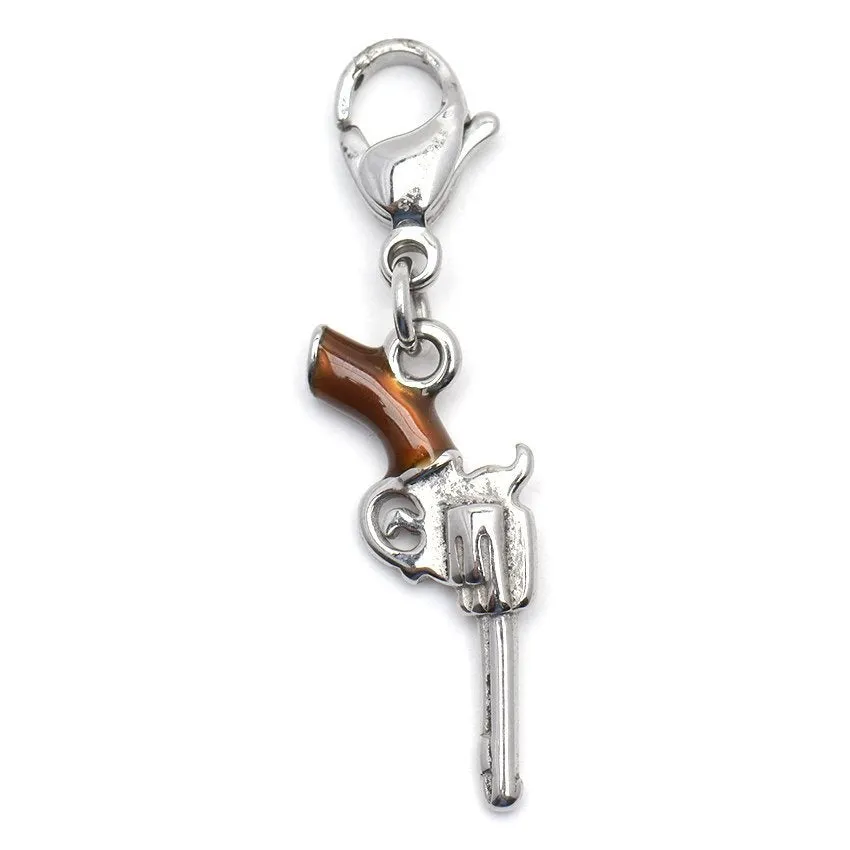 Gun with Lobster Lock Charm