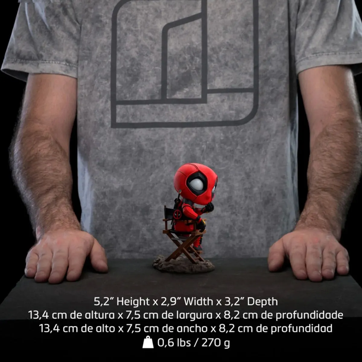 HiPlay Iron Studios MiniCo Series, Deadpool, Figurine Height 15cm