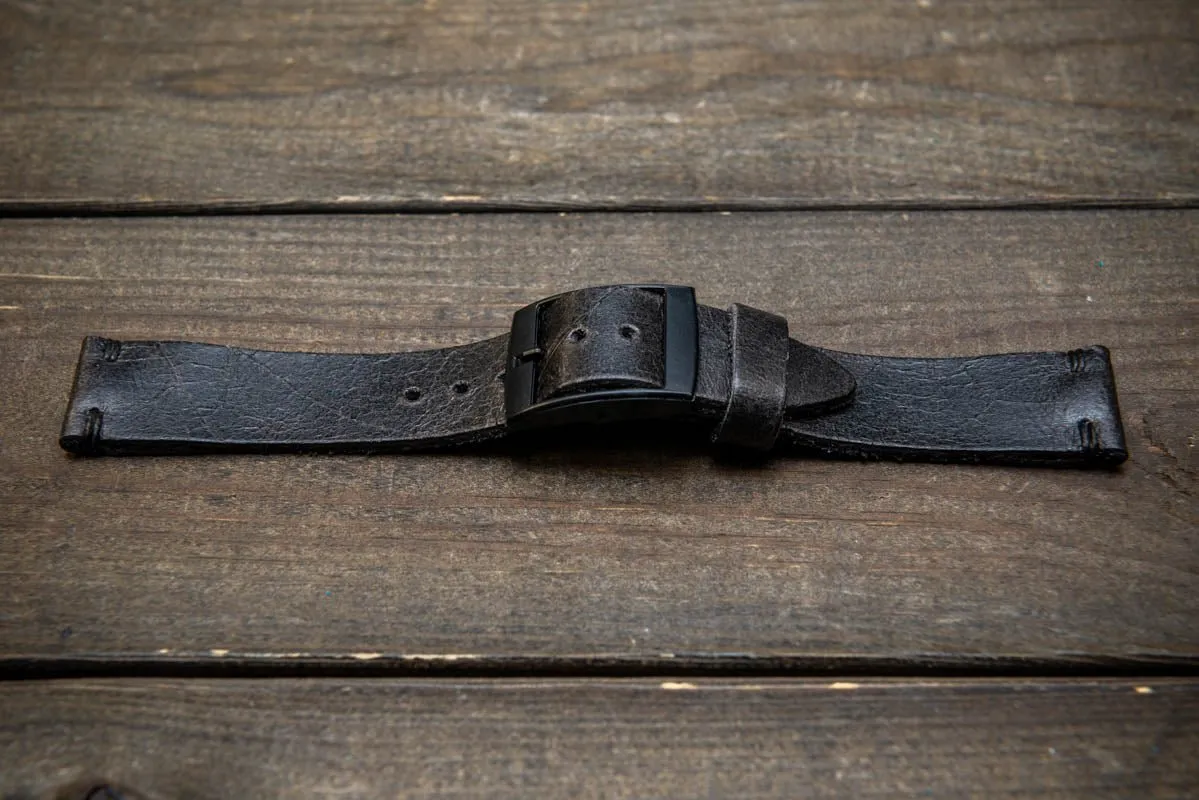 Leather Watch strap for Omega x Swatch , High quality, Compatible with Speedmaster MoonWatch, Mission to Mercury, 20mm - 18mm.