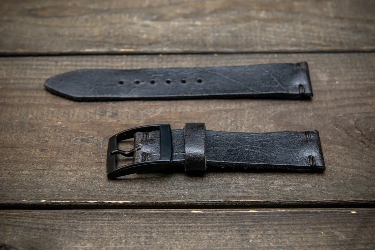 Leather Watch strap for Omega x Swatch , High quality, Compatible with Speedmaster MoonWatch, Mission to Mercury, 20mm - 18mm.