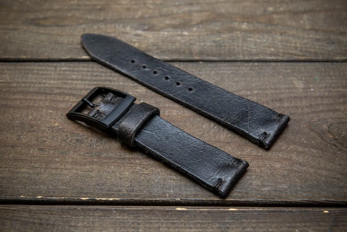 Leather Watch strap for Omega x Swatch , High quality, Compatible with Speedmaster MoonWatch, Mission to Mercury, 20mm - 18mm.