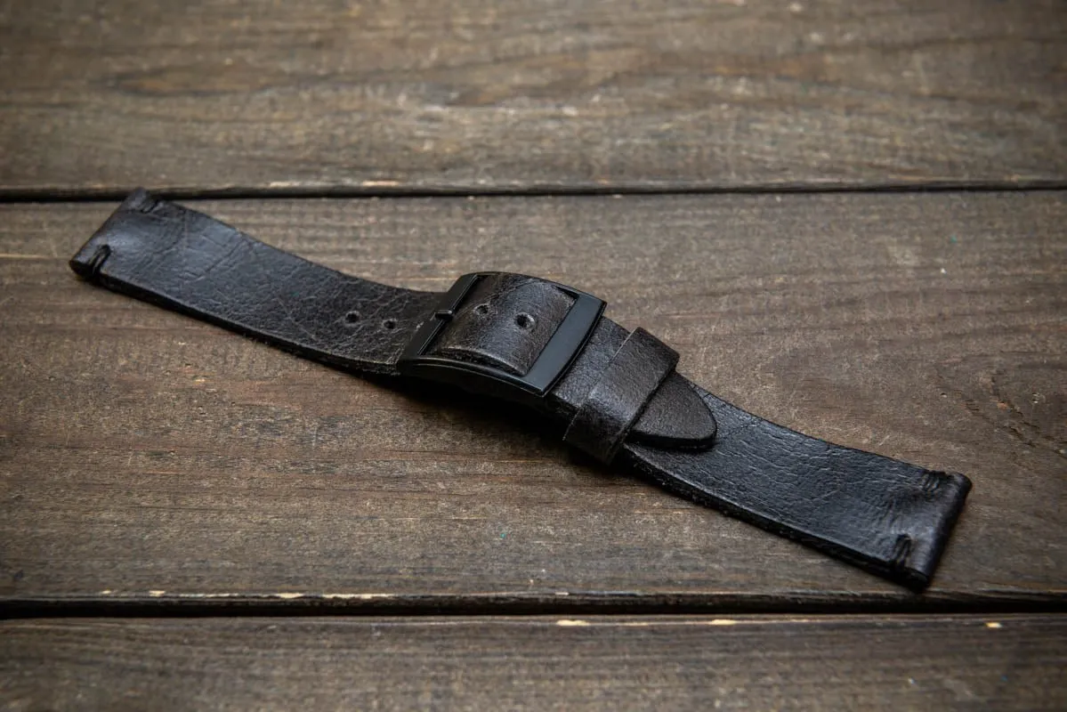 Leather Watch strap for Omega x Swatch , High quality, Compatible with Speedmaster MoonWatch, Mission to Mercury, 20mm - 18mm.