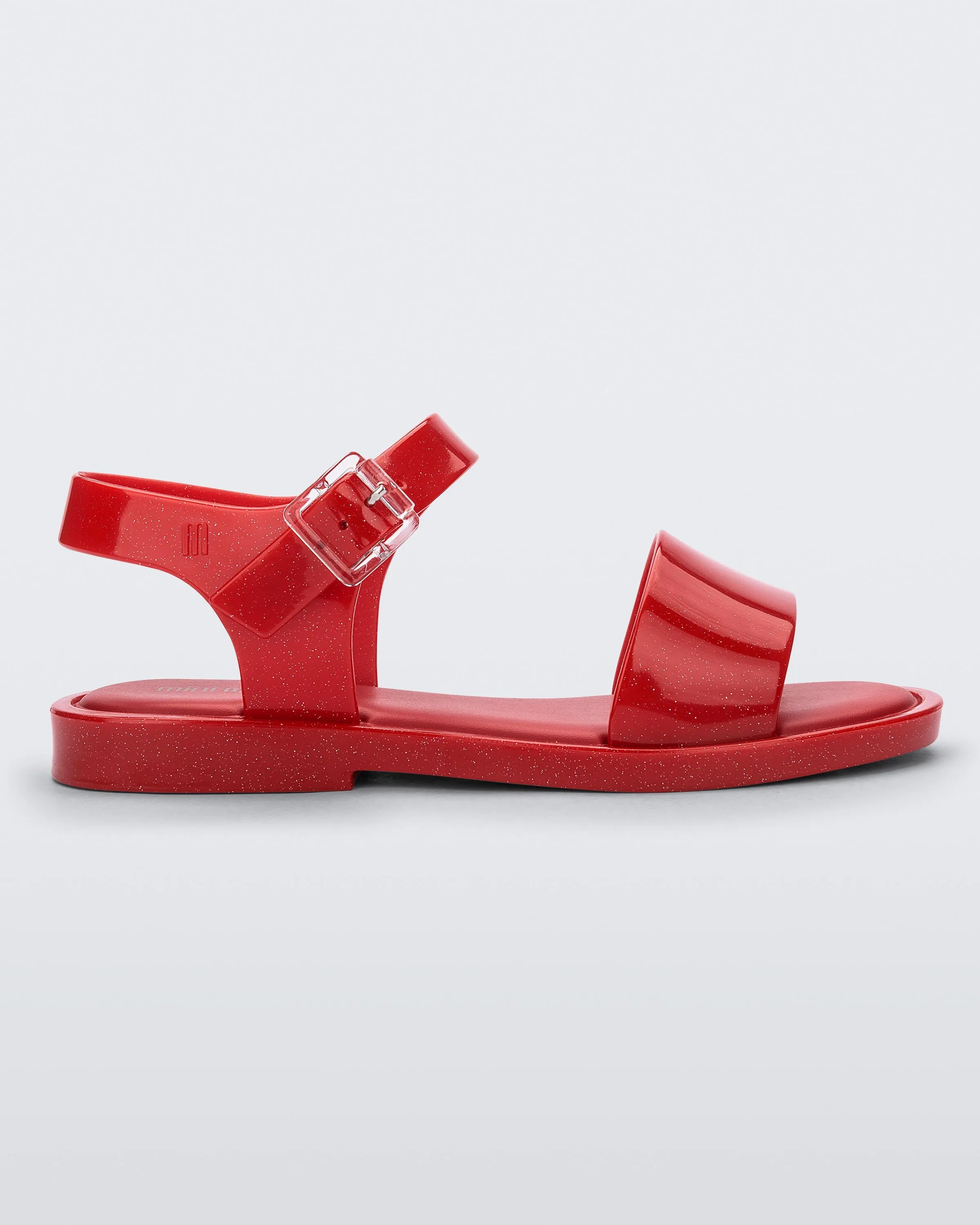 Mini Melissa Mar Glitter Red Sandal For Girl