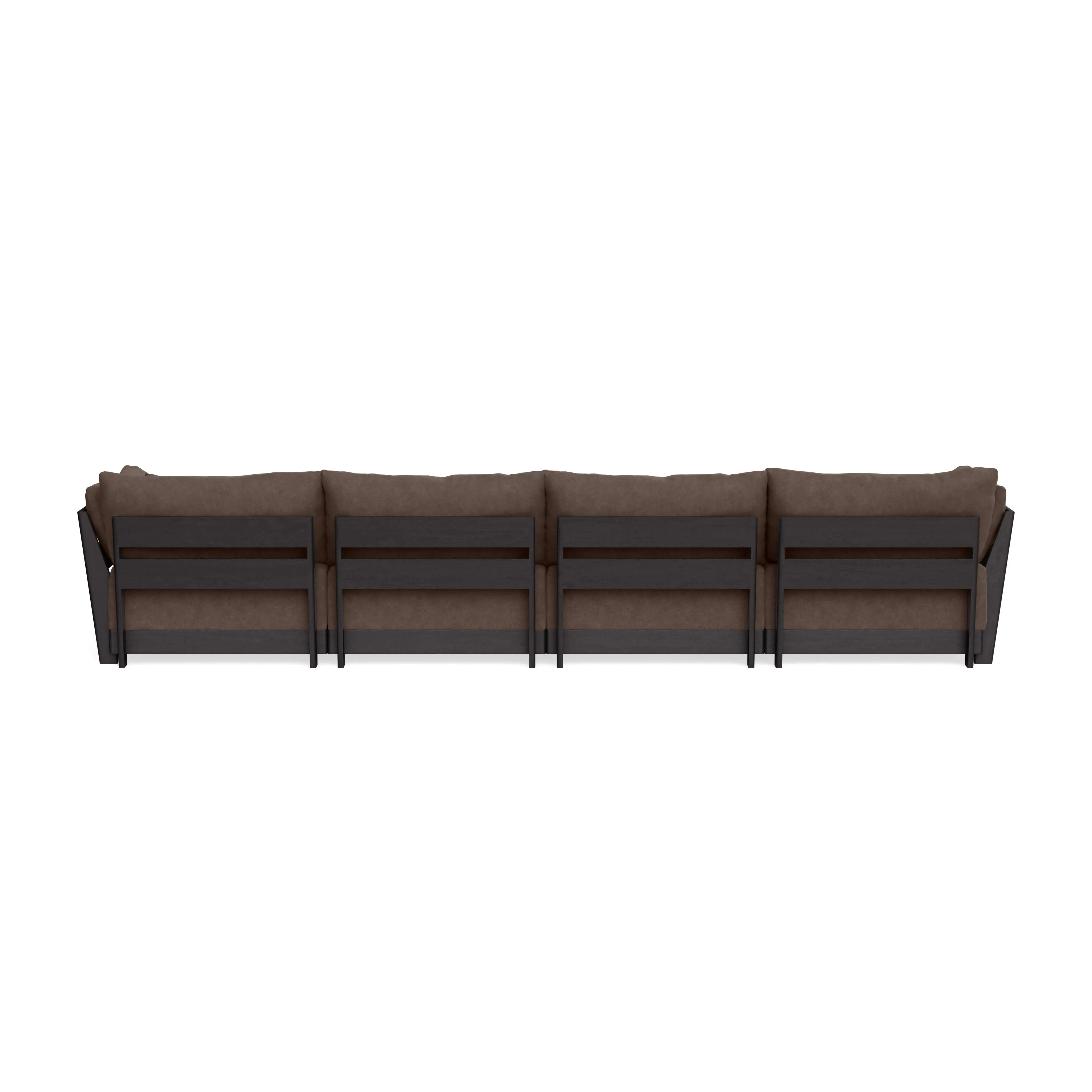 Modular Bondi Black 4-Seater U-Sectional in Chocolate | Classic Blend