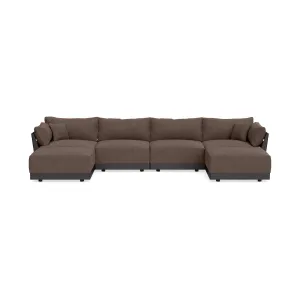 Modular Bondi Black 4-Seater U-Sectional in Chocolate | Classic Blend