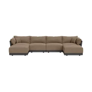 Modular Bondi Black 4-Seater U-Sectional in Coffee | Classic Blend