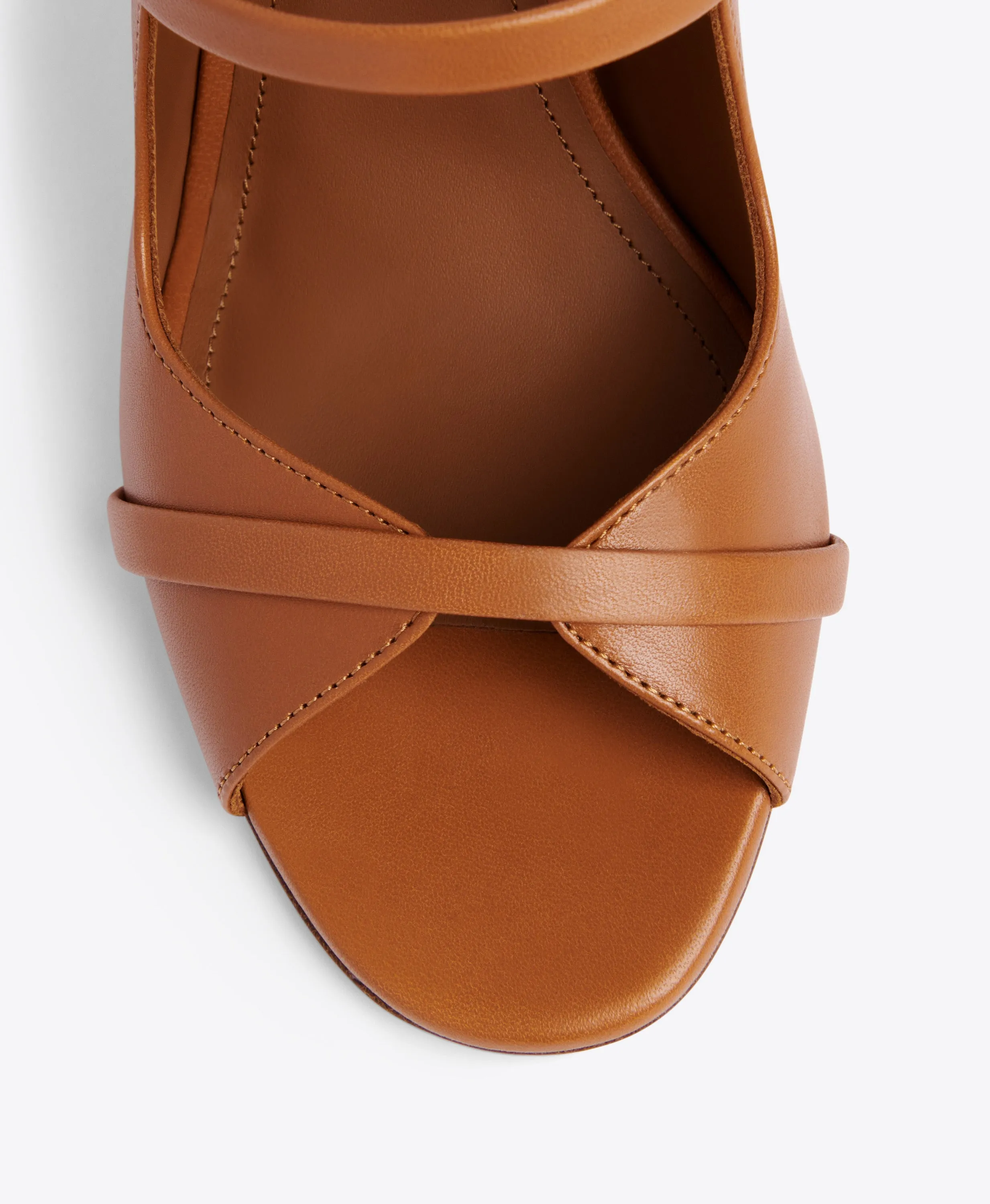 Norah 70 Brown Leather Sandals