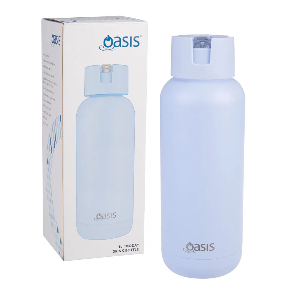 Oasis Bottle Ceramic 1L Periwinkle