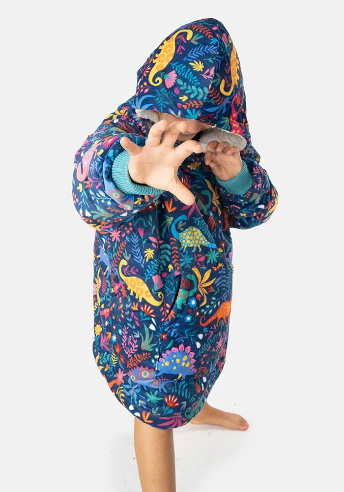 Popsy Pop-On Children's Oversize Dinosaur Print Hoodie