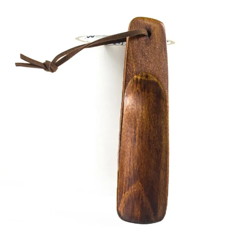 Portable Dutch Wood Short Handled Shoehorn