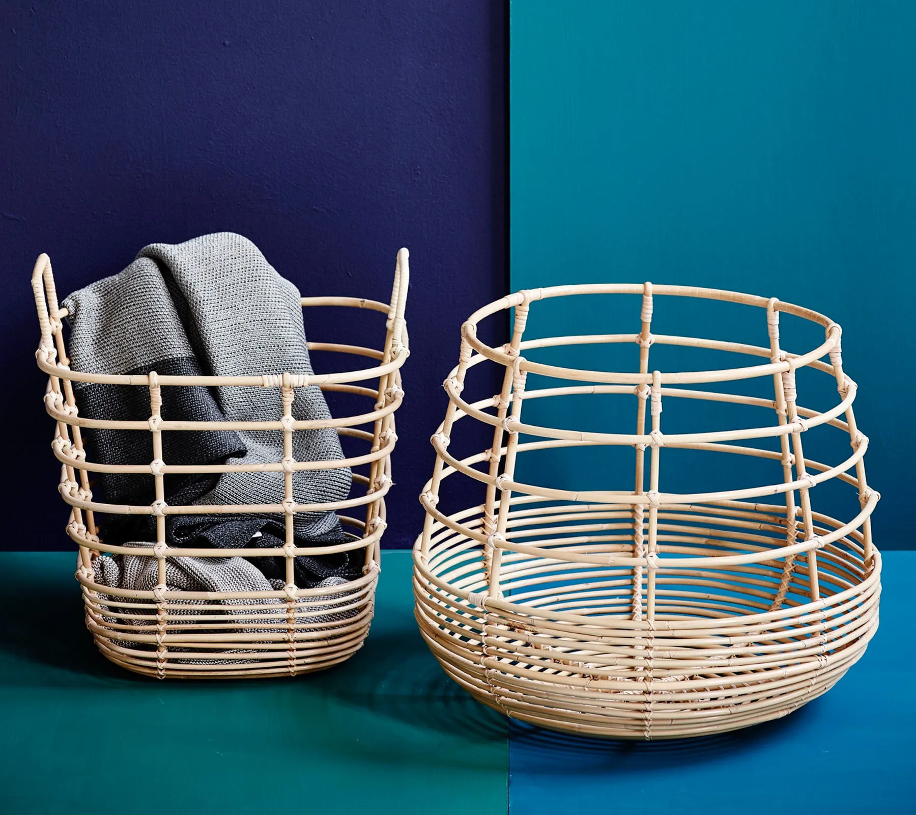 Sweep basket, round